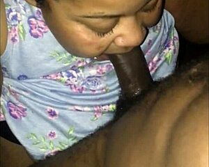 sneakin over to my thick step aunt's place for that sloppy deepthroat swallow action