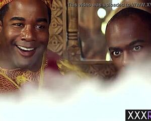 skyler nicole and chanell heart get pounded by black monster cocks in steamy group orgy at massage parlor