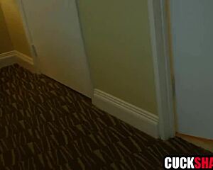 Asian milf Linda Lan deepthroats stranger cucking old hubby!