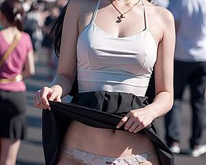 wanna see her skirt lift for those hidden panties?