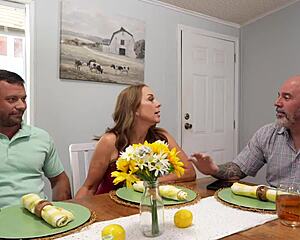 Stepmom Lures StepSon's Monster Cock with Muff Dive While StepDad Takes Work Call Clueless