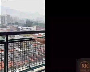 hotwife seduces buff neighbor at condo gym soaks pussy corno watches her fuck