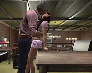 In second life episode 8, young brunette heads to karaoke with grandfather