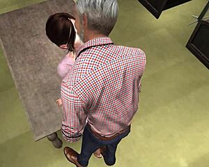 In second life episode 8, young brunette heads to karaoke with grandfather