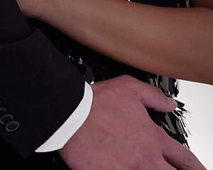 may thai handcuffs her lover then teases into hardcore spooning and riding on big cock