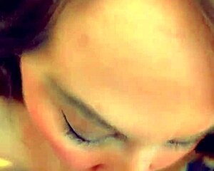 beautiful savage sarah strips teases then sucks thick cock swallows cum