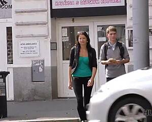 guy pays cute tourist cash for hot fuck at his place