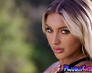 kayley gunner huge titted blonde strips naked outdoors military style