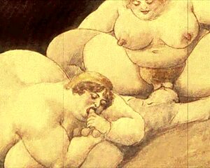 check out these vintage erotic drawings featuring big asses and tits from antique times