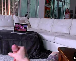 POV Colored-Hair Teen Handjobs BF Dirty Talk