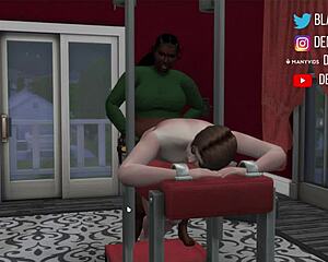 ebony domina treats her eager partner just right