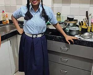 desi teen aunt brutally fucked outdoors by village boy