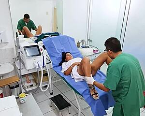 A gynecologist takes a horny Peruvian milf who loves cock