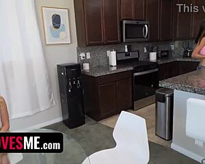 gf convinces stepson to lure stepmommy into wild family threesome welcome