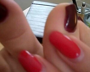 agas office high heels to bare feet tease