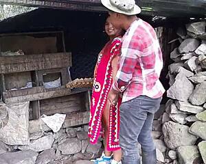 colombian babe stretches tight pussy around massive cock thrust