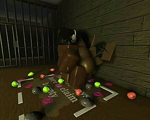 Fat Ass Black Bitch Rides Monster COCK on Train in Roblox Fuck Fest