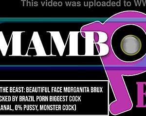 Whoa, Morganita's pretty face gapes from Brazilian monster cock anal ATM!