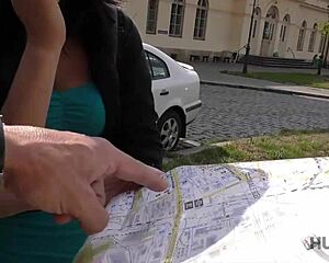 guy pays cute tourist cash for hot fuck at his place