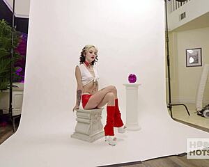 kate bloom's innocent side crumbles backstage as she gets hooked on bryan gozzling's sloppy pounding