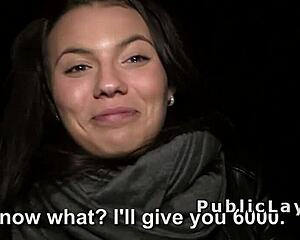 Huge Tits Czech Beauty Fucks in Public Car for Cash