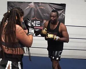 Male Boxer Overpowers Feisty Fat Feminista in Mixed Spar