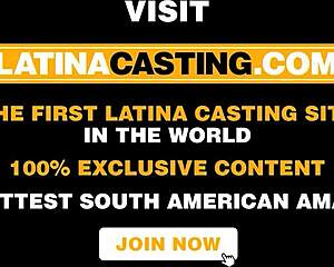 shy skinny black latina bends for first anal at casting