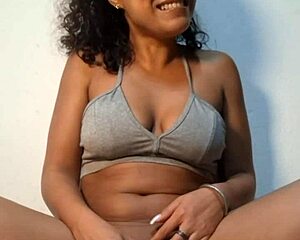 I masturbate solo with tiny clitoral vibrator and squirt twice hard!