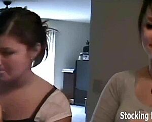 imagine carmen and jessie hot for stockings feet tease