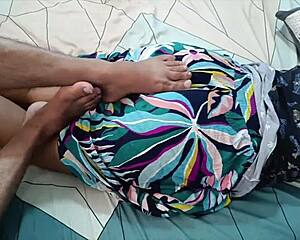 Horny Desi Housewife Moans in Anal Fuck with Assplay and Foot Licking