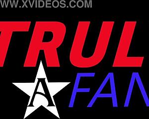 lainey moans in missionary as hairless pussy takes cum blast backstage with gloves on