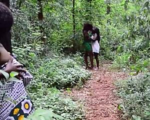 Big ass ebony lesbians slip into lingerie then devour pussies and trib