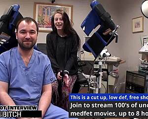 lainey moans in missionary as hairless pussy takes cum blast backstage with gloves on