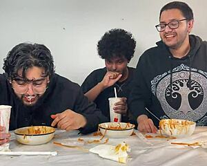 Hey these 3 hot amateurs crave total hardcore railing