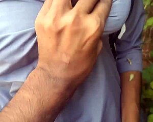 Indian college girl tits rubbed in forest then fucked hard at home