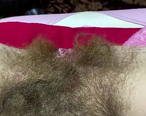 Intense hairy pussy big clit pissing cums wet bush fetish