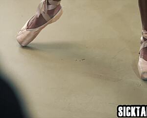 Petite Ballerina Eveline Dellai Toes Kissing Footjob Lingerie Pussy Fuck