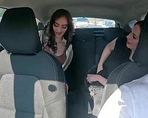german skinny curvy best friends seduce old taxi driver for ffm holiday 3some