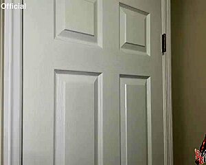 stephanie love takes bareback creampie pounding while muscular husband bangs door in cheating frenzy