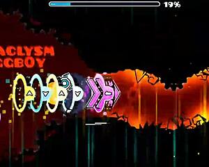 Geometry dash cataclysm by ggb0y nailed 100 with 2 coins