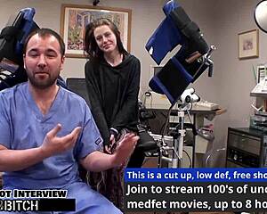 lainey moans in missionary as hairless pussy takes cum blast backstage with gloves on