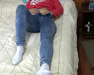 i enjoy stepmom masturbating excited moaning for cock while resting