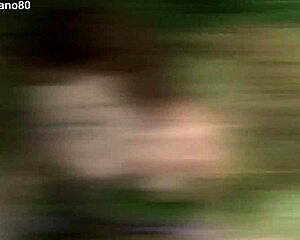 forest blowjob ends with sloppy cumshot deep down throat
