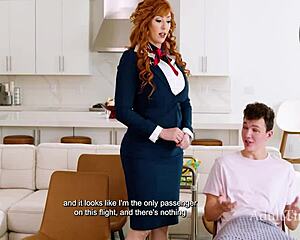 Lauren Phillips as taboo stepmom seduces with huge tits in milehigh family play