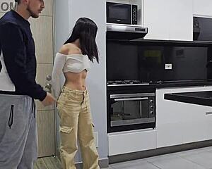 beautiful housewife strips naked begs client fuck her big tits ass now!