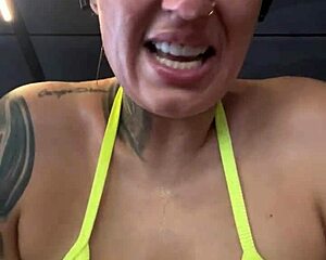 wanna know why my wet pussy dripped at the beach gym in thong?