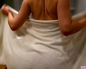 step sis with her unshaven pussy steps into the shower all wet and natural