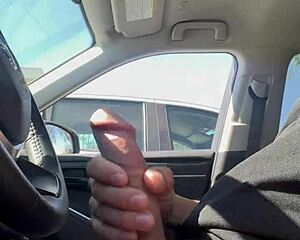 Fuck yeah risky public car flashing gets everyone hard instantly!