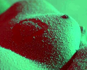 Close-Up Christmas Magic: Snow Falling Gently on Pretty Tits and Small Pussy