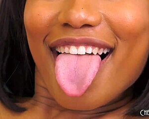 Ever wonder how this flexible big-tit ebony squirts up close with her hitachi?